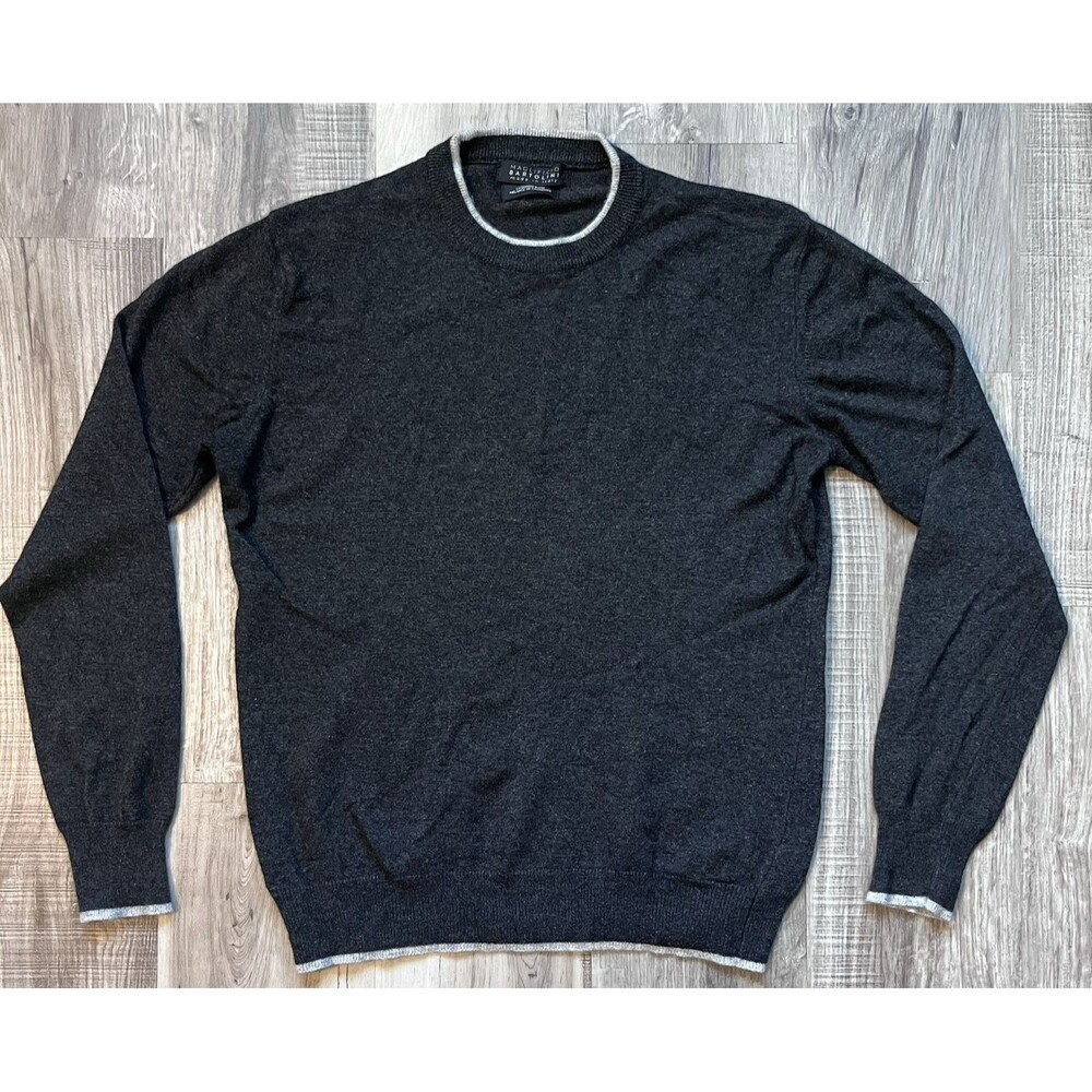 Maglificio Bartolini Cashmere Blend Sweater Italy Gray Men’s Medium Crewneck